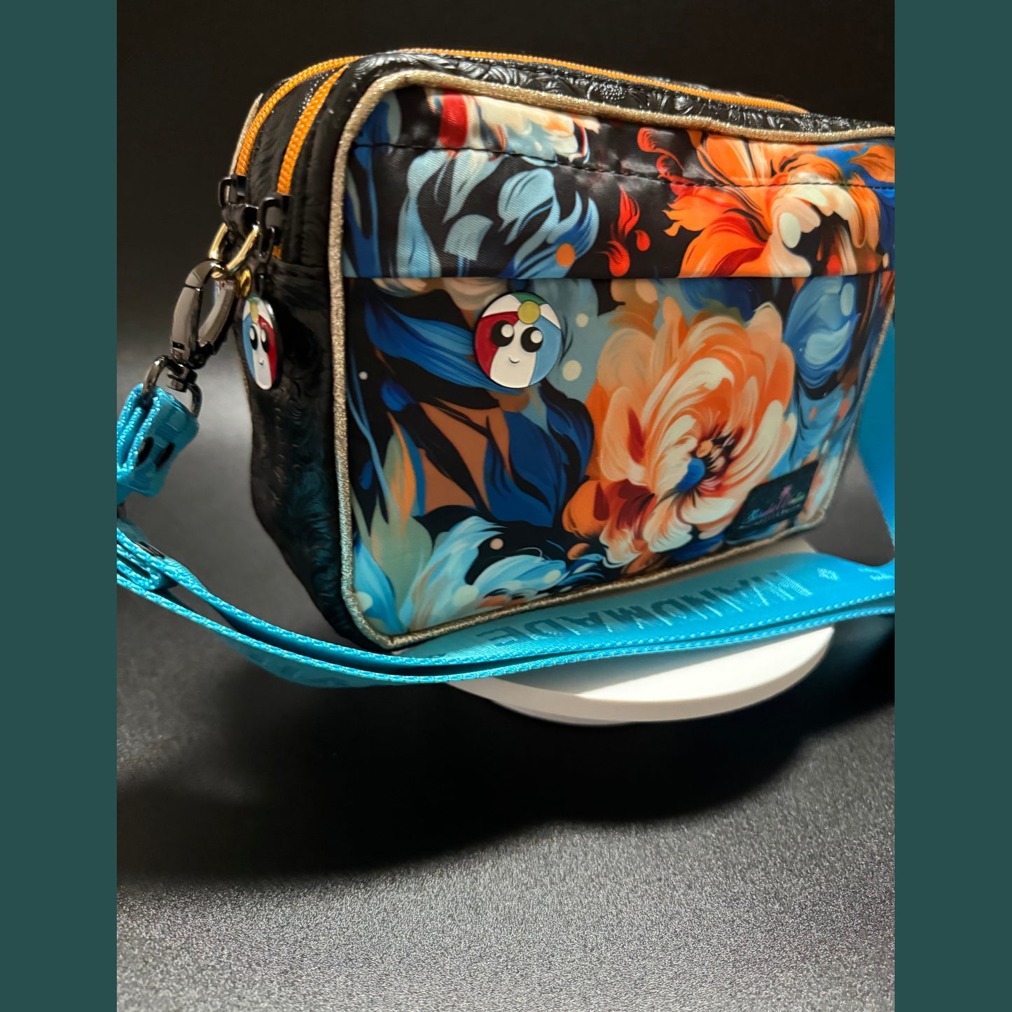 Double zip crossbody purse