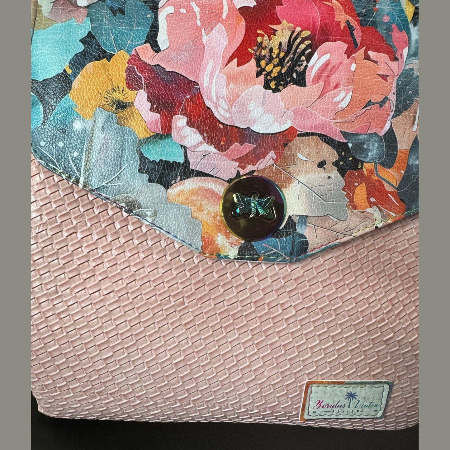 Colorful butterfly print backpack