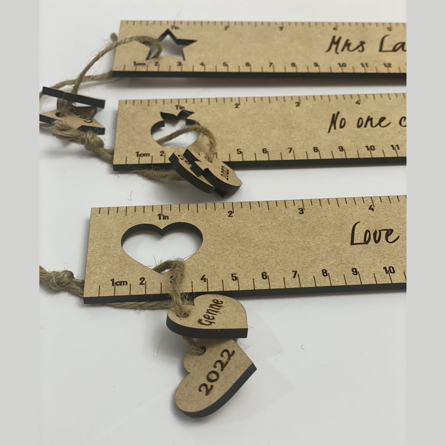 Custom engraved wooden ruler