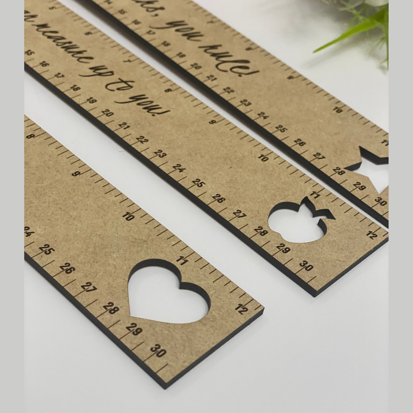 Custom engraved wooden ruler