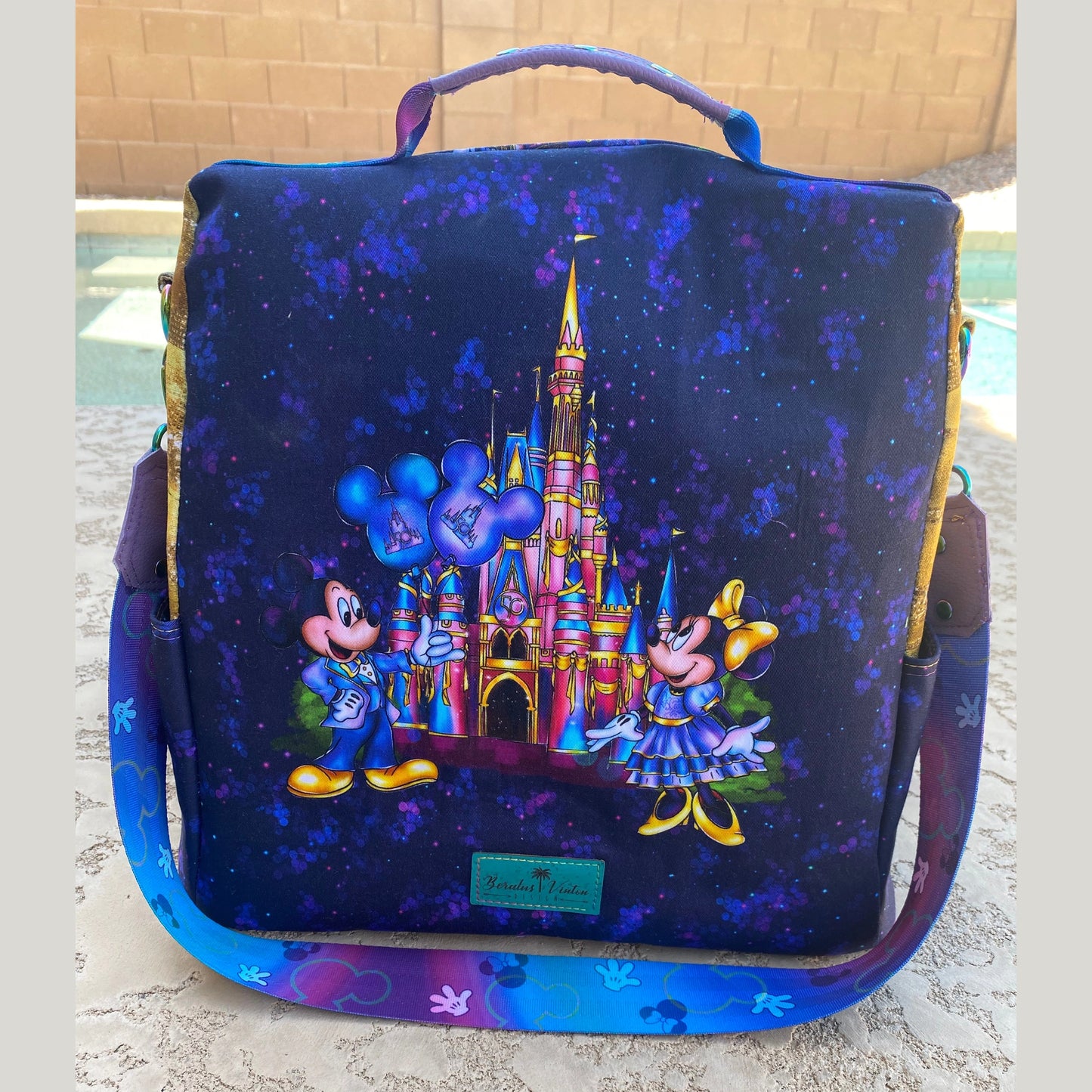Castle-themed secure backpack