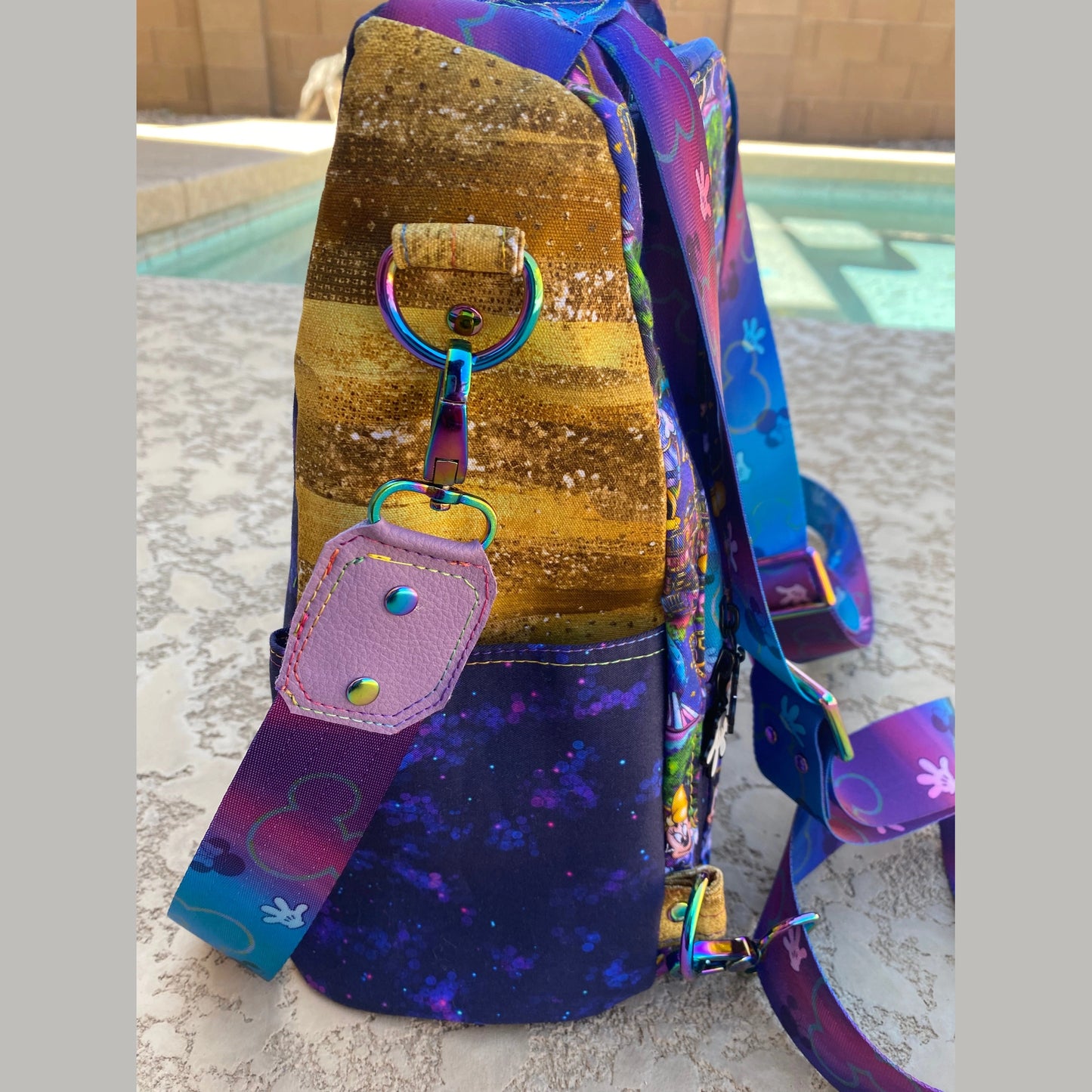 Castle-themed secure backpack