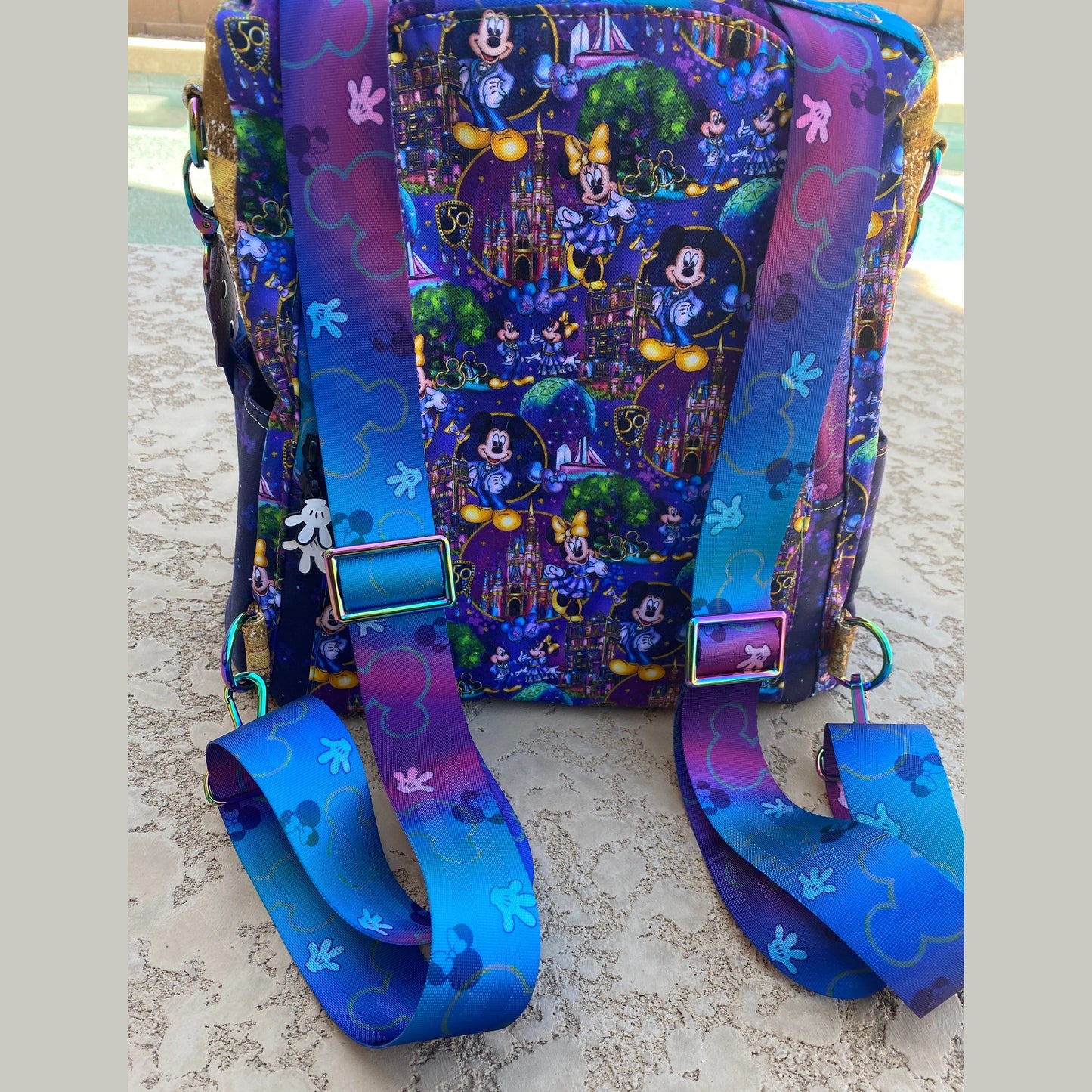 Castle-themed secure backpack