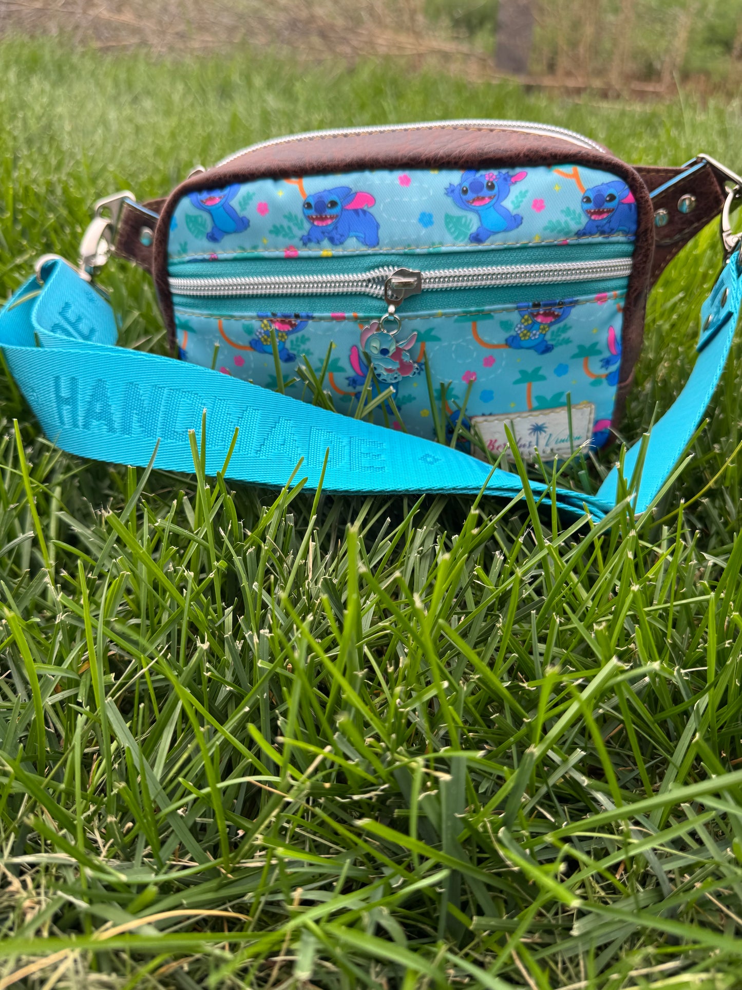 Cute Stitch Crossbody Sling Bag | Small Handmade Travel & Park Bag