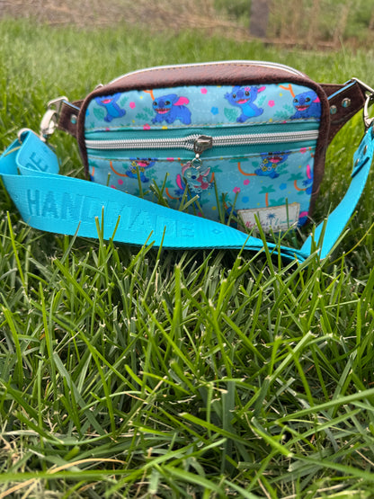 Cute Stitch Crossbody Sling Bag | Small Handmade Travel & Park Bag
