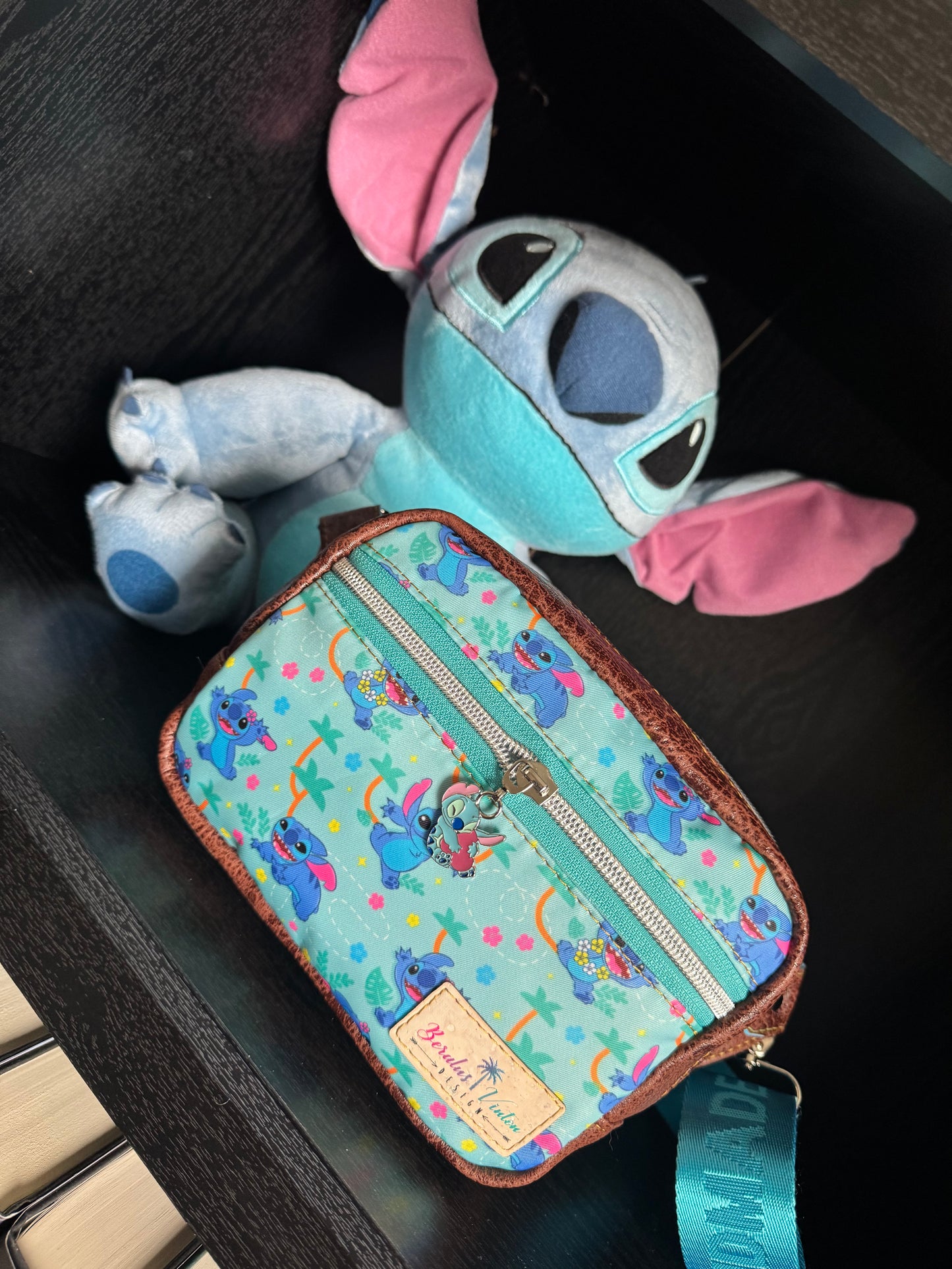 Cute Stitch Crossbody Sling Bag | Small Handmade Travel & Park Bag